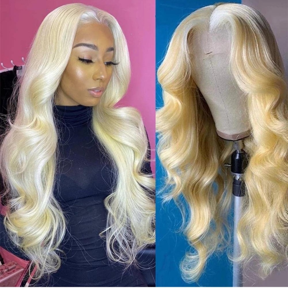 - 💫 18” 613 PLATINUM BLONDE 13 X 4 HUMAN HAIR BODY WAVY LACE FRONT WIG💫 *NEW*